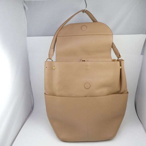 Cuyana Women’s Leather Backpack 13-inc - Cappuccino Missing 1 Metal Button See main image 11